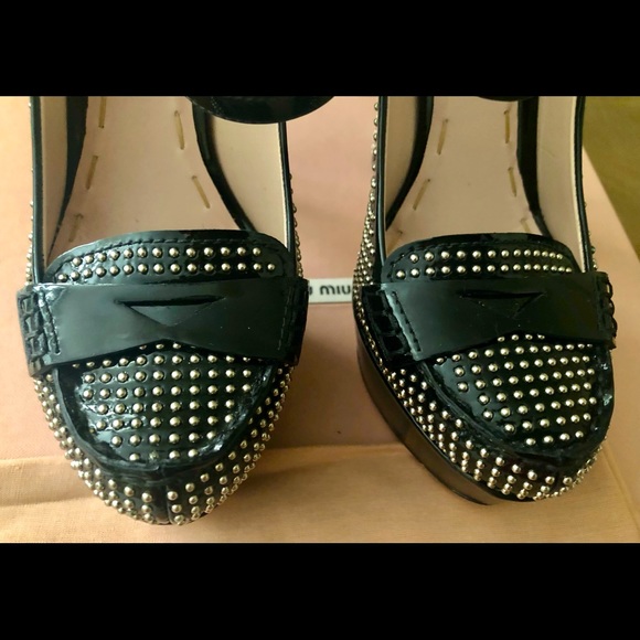 AUTHENTIC MIU MIU PATENT LEATHER HEELS $950 36 - Picture 7 of 16